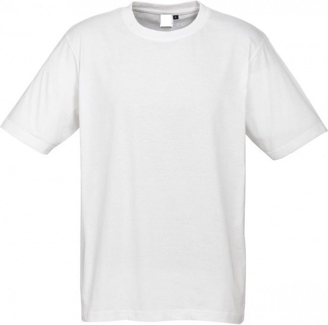 Plain T-Shirt 100% COTTON Basic Blank Tee Mens Ladies Casual BULK Adults - White - M