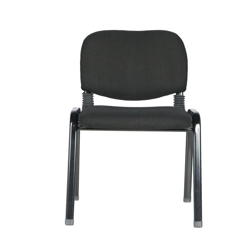 NNECN Stackable & Linkable Office Conference Visitor Community Chairs (Set of 7-Black)