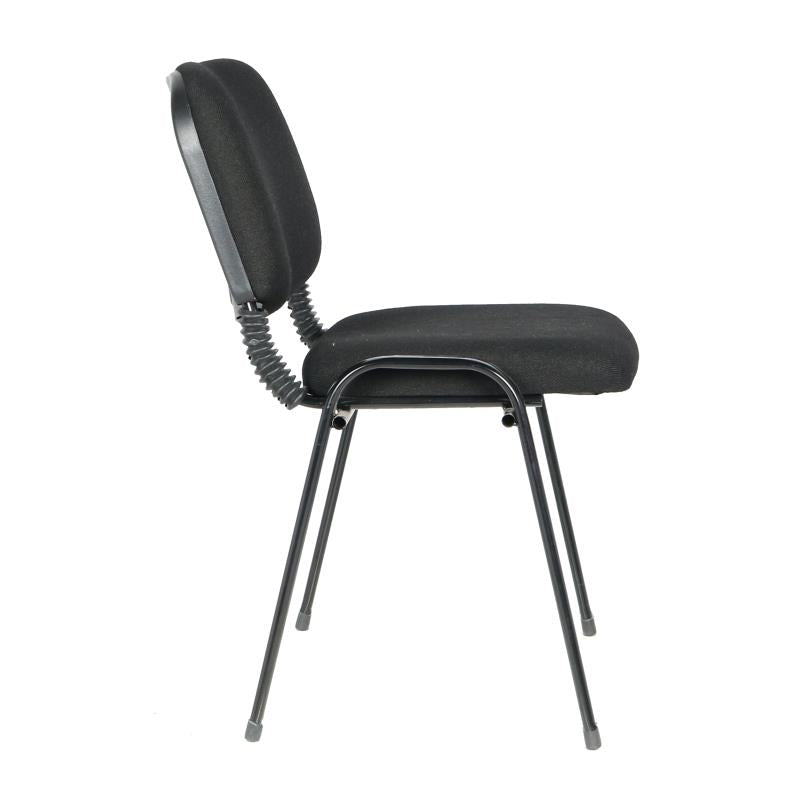 NNECN Stackable & Linkable Office Conference Visitor Community Chairs (Set of 7-Black)