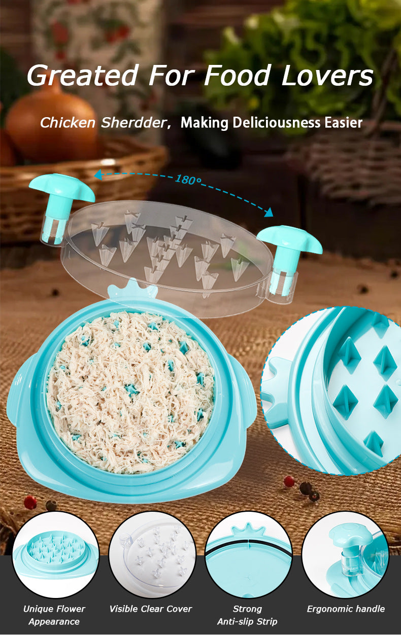 2pcs Green New Chicken Shredder - Effortless Chicken Breast Shredding Tool for Meal Prep and Baby Food
