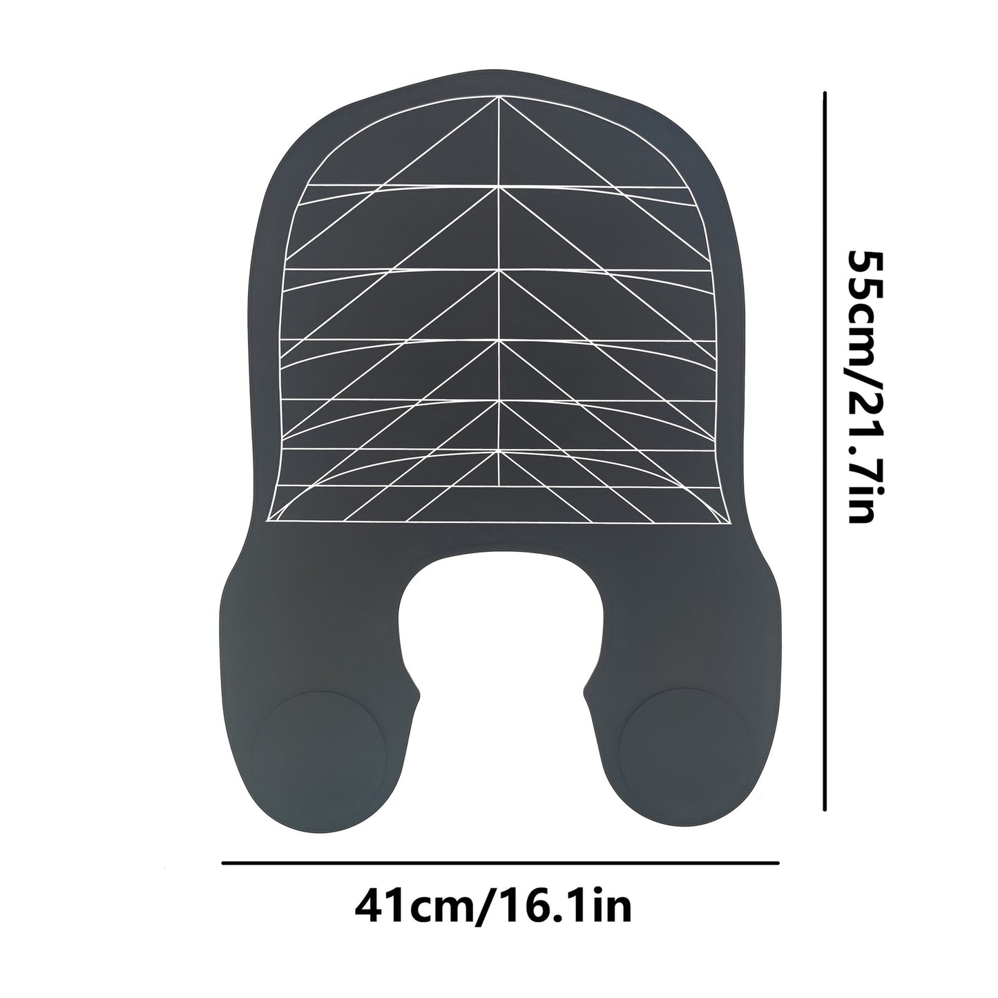 Gray Striped Silicone Hairdressing Cape - Extended Oversized Shoulder Pad for Hair Dyeing and Perming