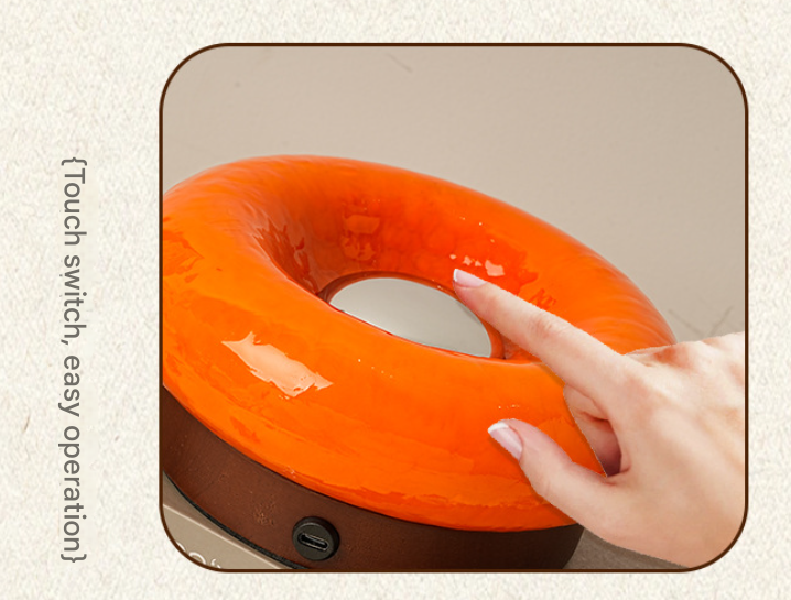 Pink Donut Table Lamp - Rechargeable Touch Control LED