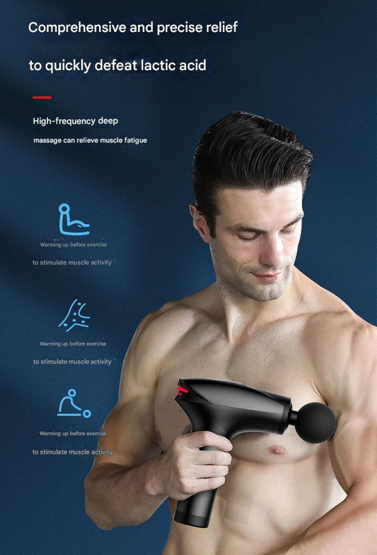 Gray Fitness Muscle Relief Gun - Mini, Cold Pack, LED Display