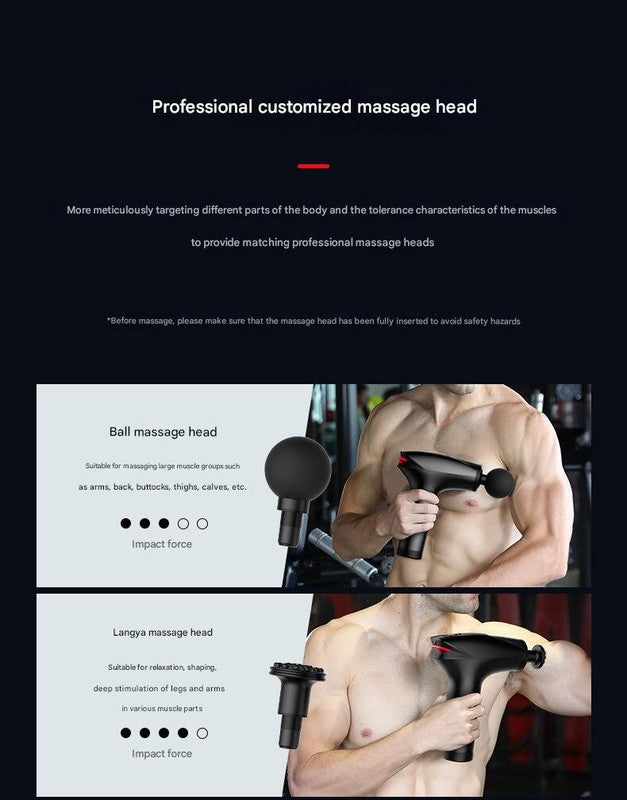 Gray Fitness Muscle Relief Gun - Mini, Cold Pack, LED Display