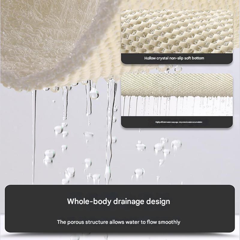 Colorful Diamond Pattern PVC Non-Slip Bath Mat 50x80cm - Shower Drain Hole Design, Soft & Quick-Dry Bathroom Rug