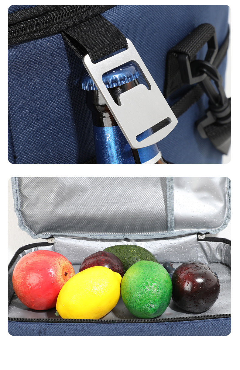 Green 23L Extra Large Insulated Cooler Bag with Double Layers - Perfect for Camping, Picnics, and Outdoor Adventures