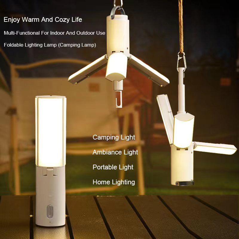 Foldable Camping Lantern - Multi-Functional Outdoor LED Tent Light (3600mAh)
