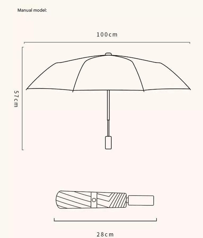 Black Cat With Flowers Outside Cute Cartoon Umbrella - Sun/Rain Umbrella