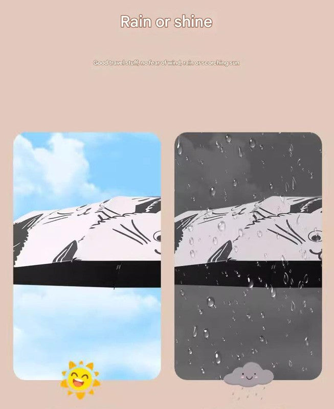 Cat Shadow Cute Cartoon Umbrella - Sun/Rain Umbrella