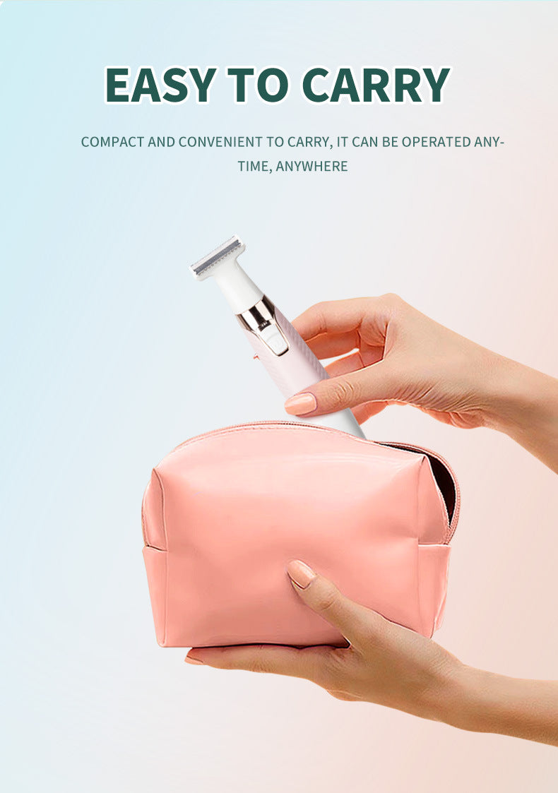 Pink Electric Shaver for Women - USB Rechargeable, Painless Hair Removal