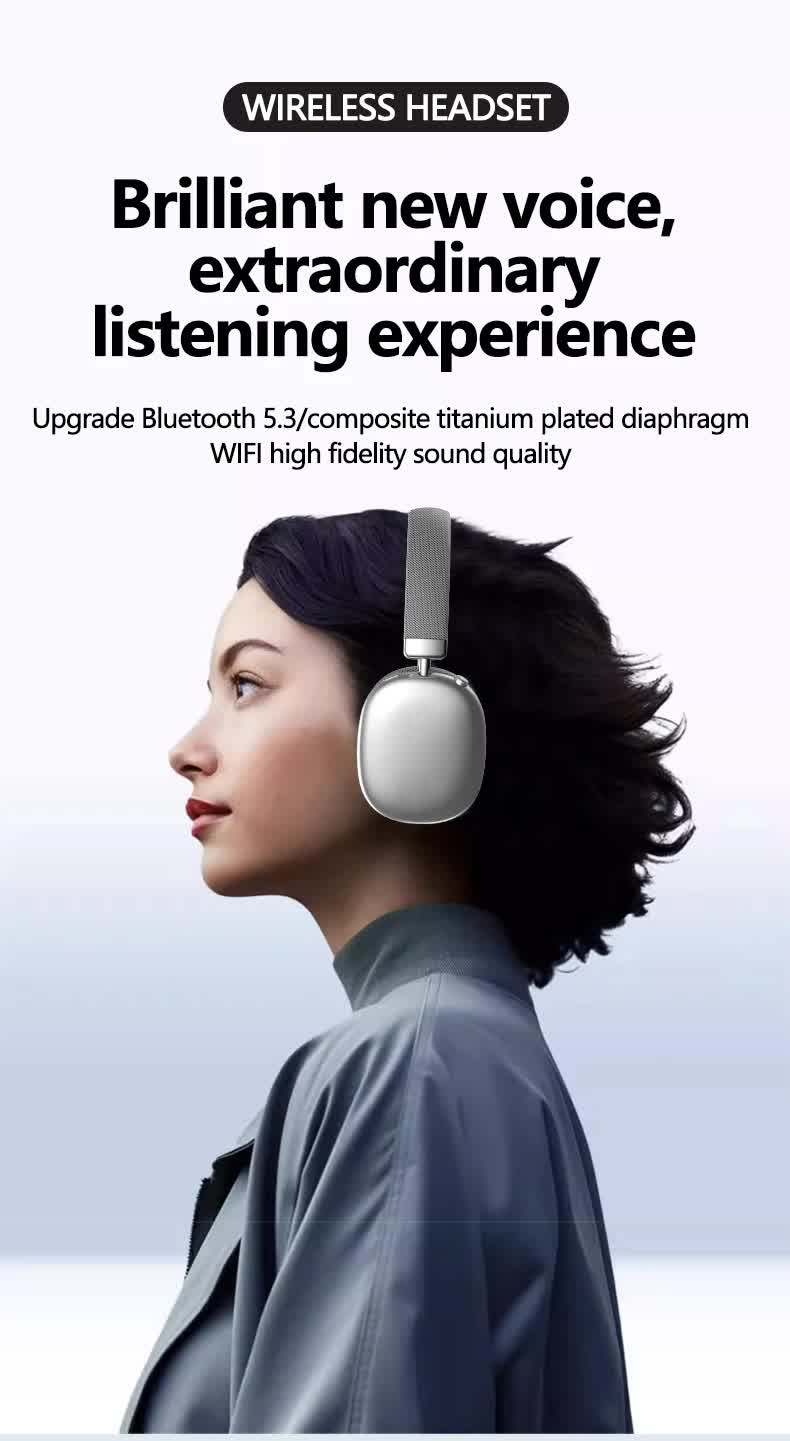 Pink Comfortable Over-Ear Headphones - Hi-Fi Sound, Long Battery, Swivel Control