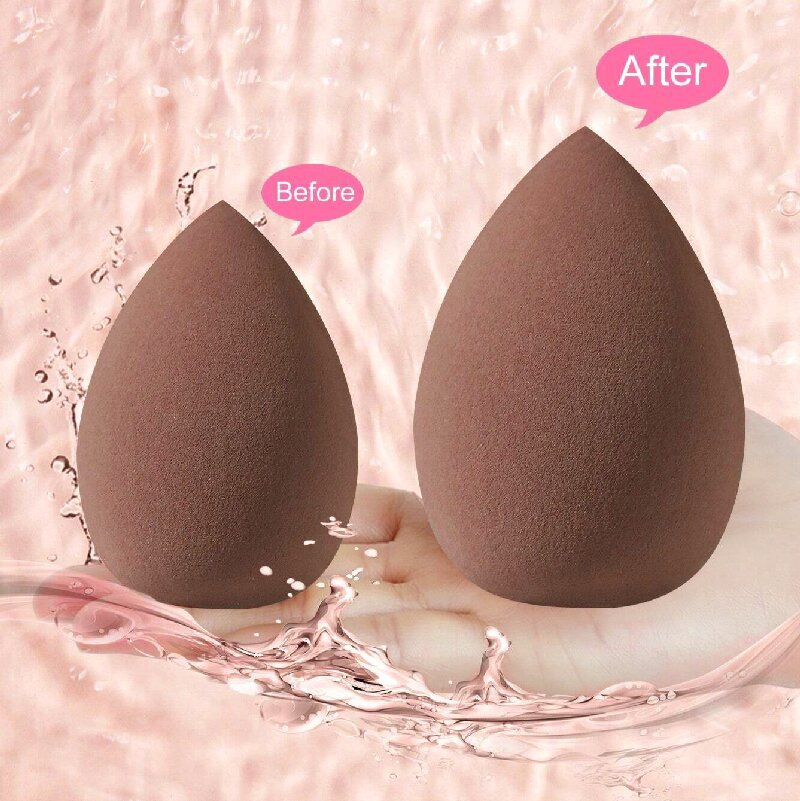 3 Pcs Pink 20PC Makeup Sponge Set - Flannel Headband, Crystal Velvet Puffs, Non-Latex Beauty Blenders for Flawless Application