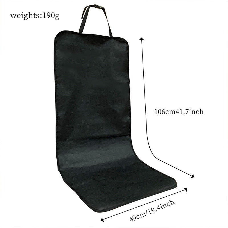 4 Pcs Black Waterproof Pet Car Seat Cover - Scratch-Resistant Oxford Cloth for Dogs and Cats (106 x 49 cm)