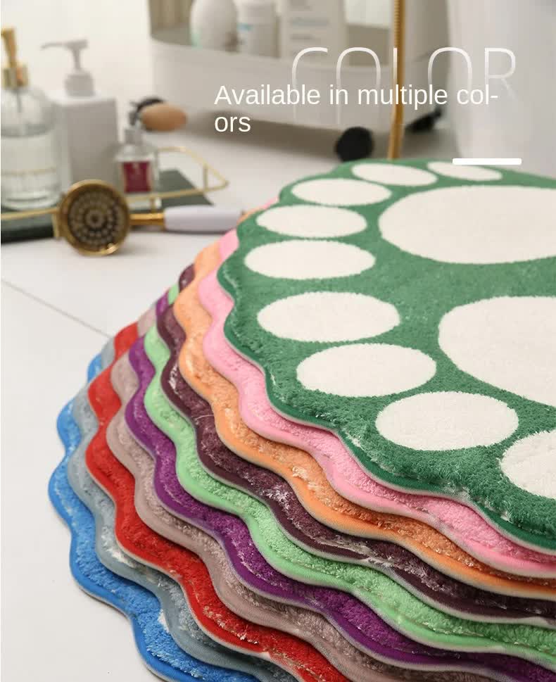 2 Pcs Light Green And White Foot-Shaped Plush Bath Mat - Non-Slip Absorbent Bathroom Rug for Bedroom and Doorway (50x80cm)