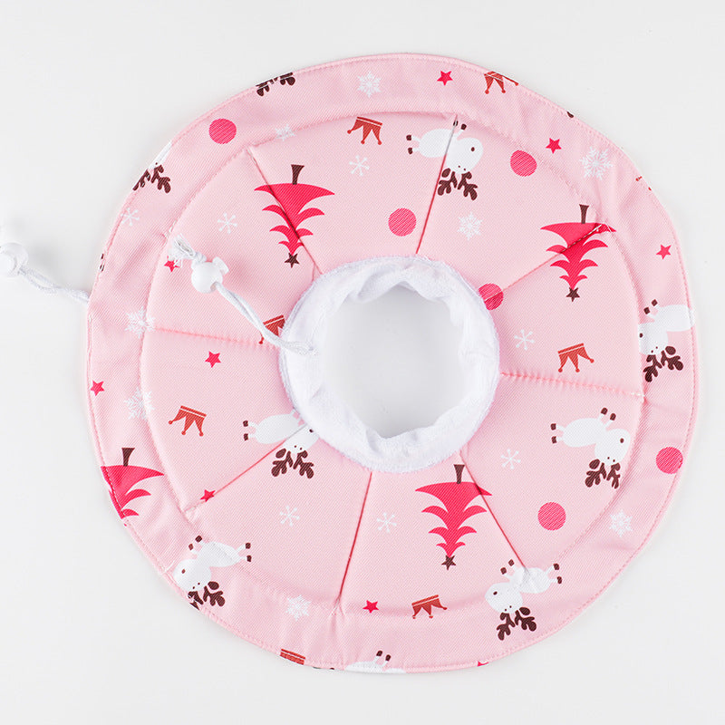 2 Pcs Size L Pink Comfortable Pet Recovery Collar | Waterproof Anti-Lick Collar for Cats & Dogs