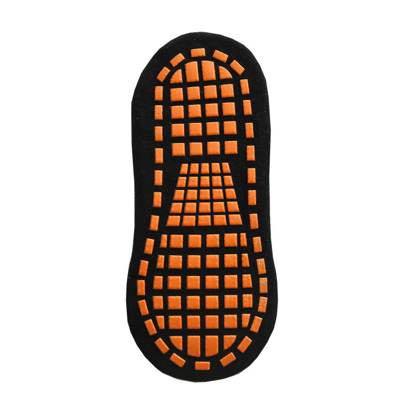 Ten Pairs Of Black Kids Non-Slip Trampoline Socks for Playground Early Education and Yoga Unisex Anti-Skid Floor Socks for 1-5 Years