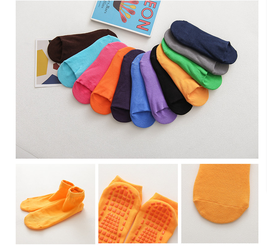 Ten Pairs Of Green Kids Non-Slip Trampoline Socks for Playground Early Education and Yoga Unisex Anti-Skid Floor Socks for 1-5 Years