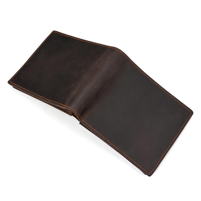 Light Brown Vrtical Stroke Men's Vintage Wallet Multi-Card Slots Large Capacity Coin Purse Casual Clutch Bag for Everyday Use