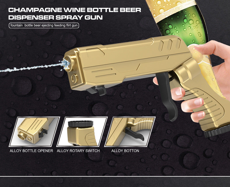 Silver Alloy Edition Party Atmosphere Setting Tools Party Atmosphere Props - Novelty Beer Bottle Ejector & Stopper