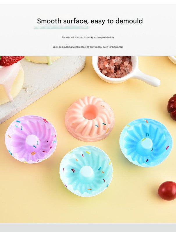 Style 4 Silicone Mini Cake Molds (30 Pack) - For Cupcakes, Desserts (7.5x7.5x2.5cm)