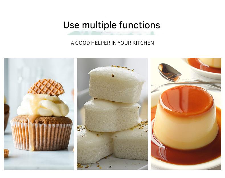 Style 4 Silicone Mini Cake Molds (30 Pack) - For Cupcakes, Desserts (7.5x7.5x2.5cm)