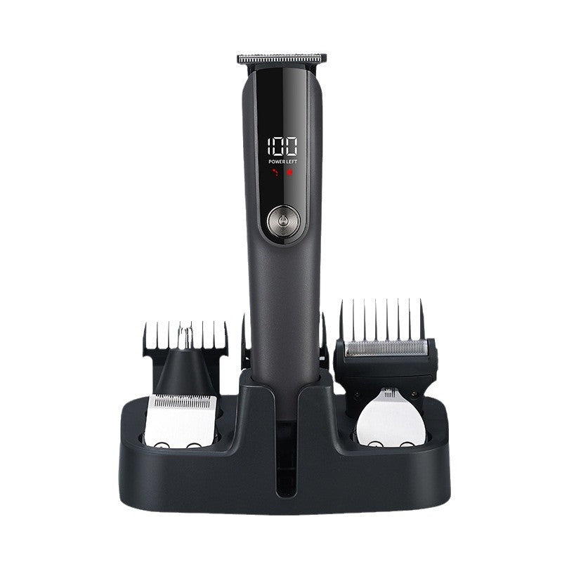 5-in-1 Professional Men's Grooming Kit - Cordless Hair Clipper, Beard Trimmer(Silver)