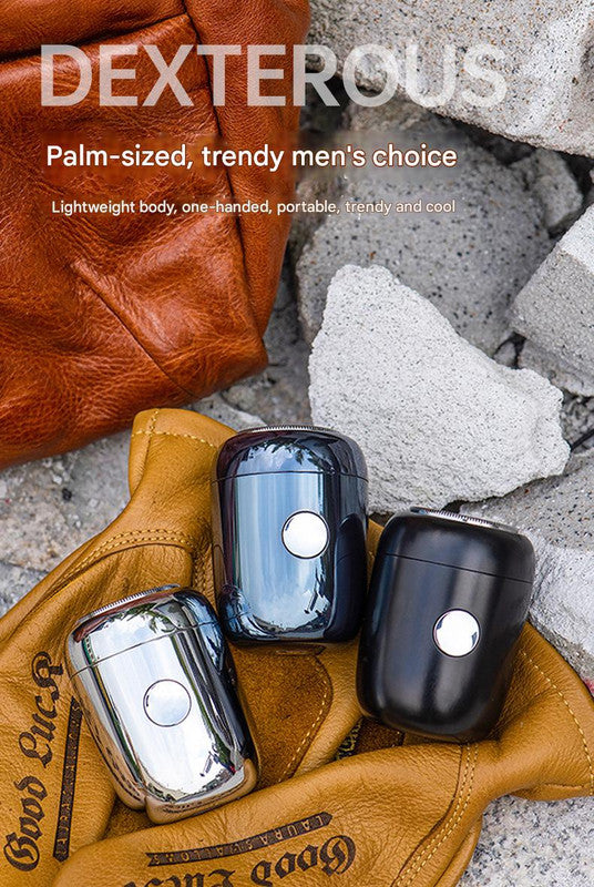 Mini Portable Electric Shaver - IPX7 Waterproof, Self-Sharpening Blades, 30-Day Battery, Travel Lock(Silver)