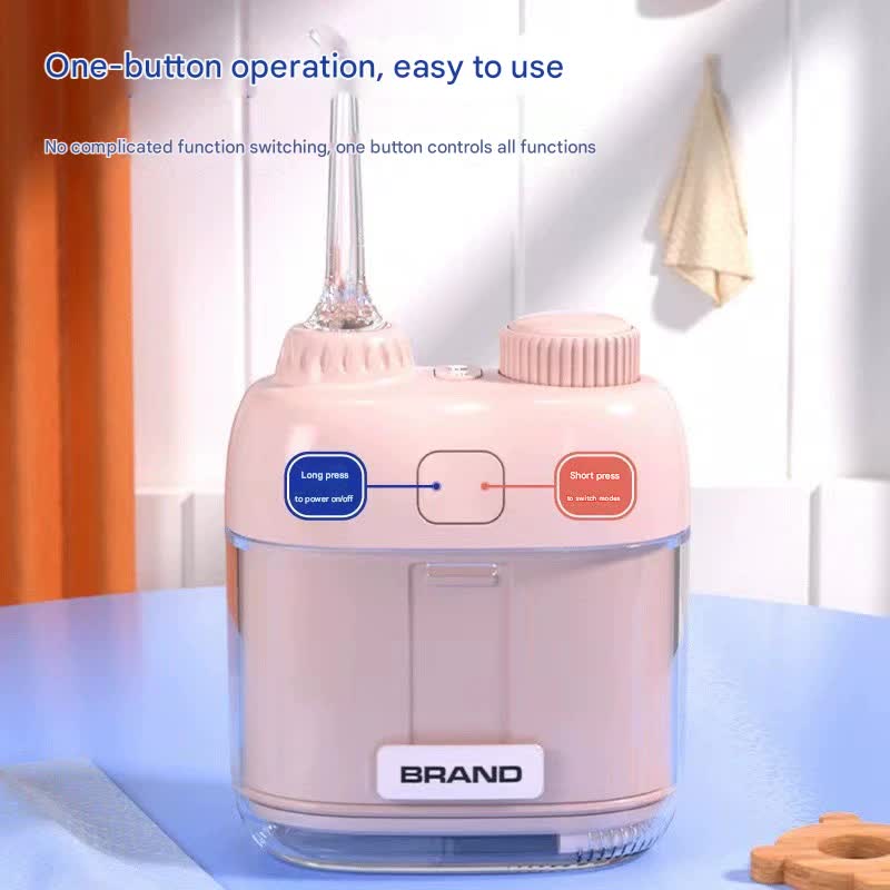 Ultra-Compact Mini Portable Water Flosser - IPX7 Waterproof, USB Rechargeable with Retractable Nozzle(pink)