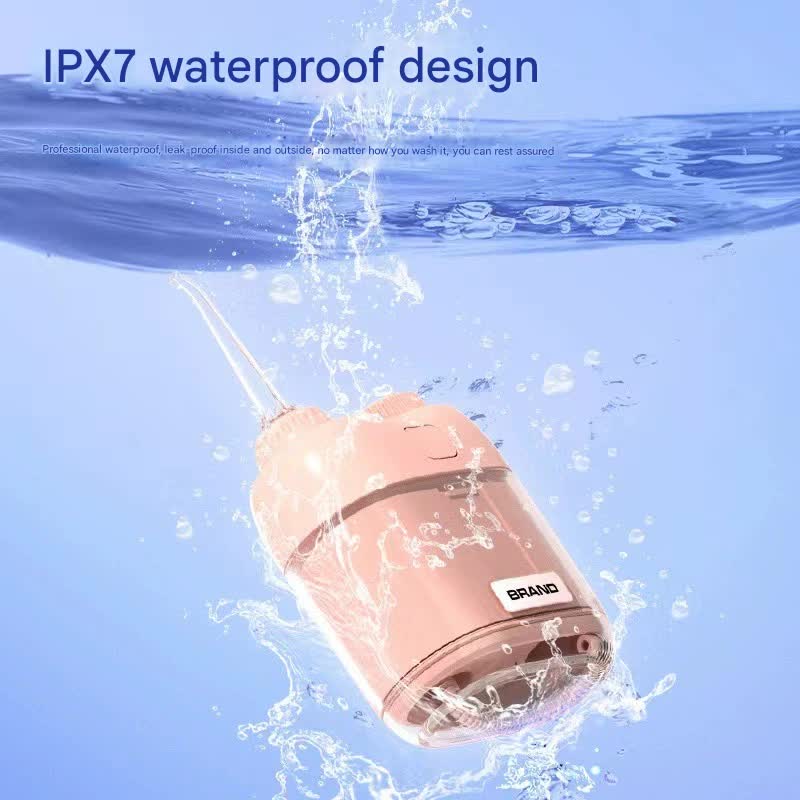 Ultra-Compact Mini Portable Water Flosser - IPX7 Waterproof, USB Rechargeable with Retractable Nozzle(pink)