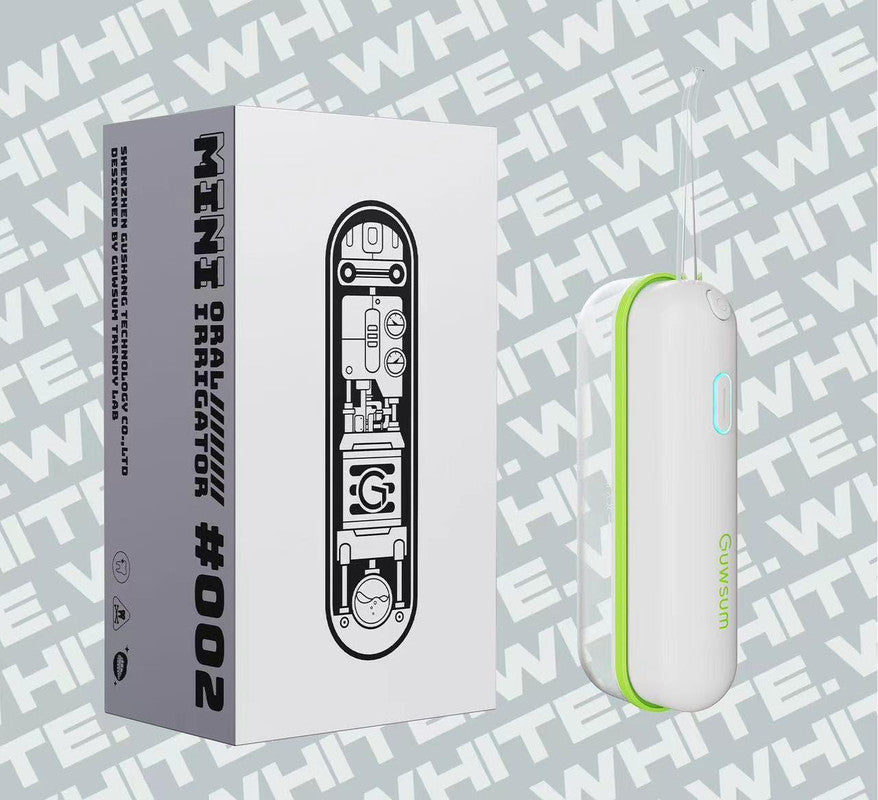 Mini Portable Oral Irrigator - IPX68 Waterproof, UV Sterilization, 3 Modes, Magnetic Charging(white)