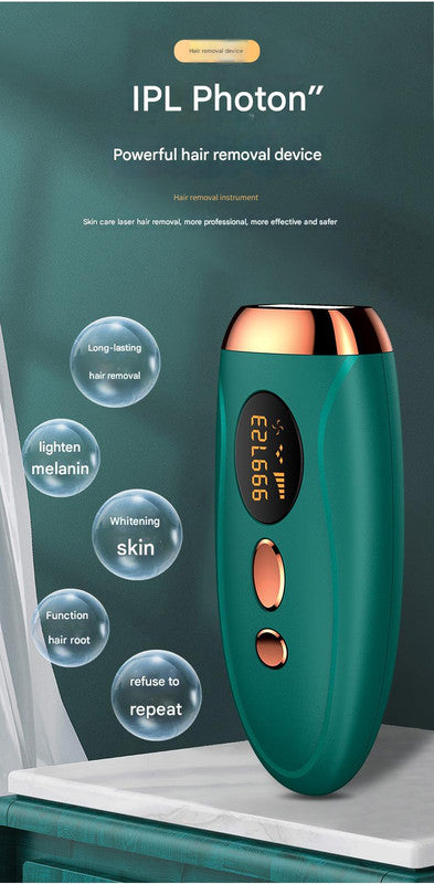 Advanced IPL Home Hair Removal System - 990K Flashes, 5 Levels, Auto/Manual Mode for Silky Skin(Pink)
