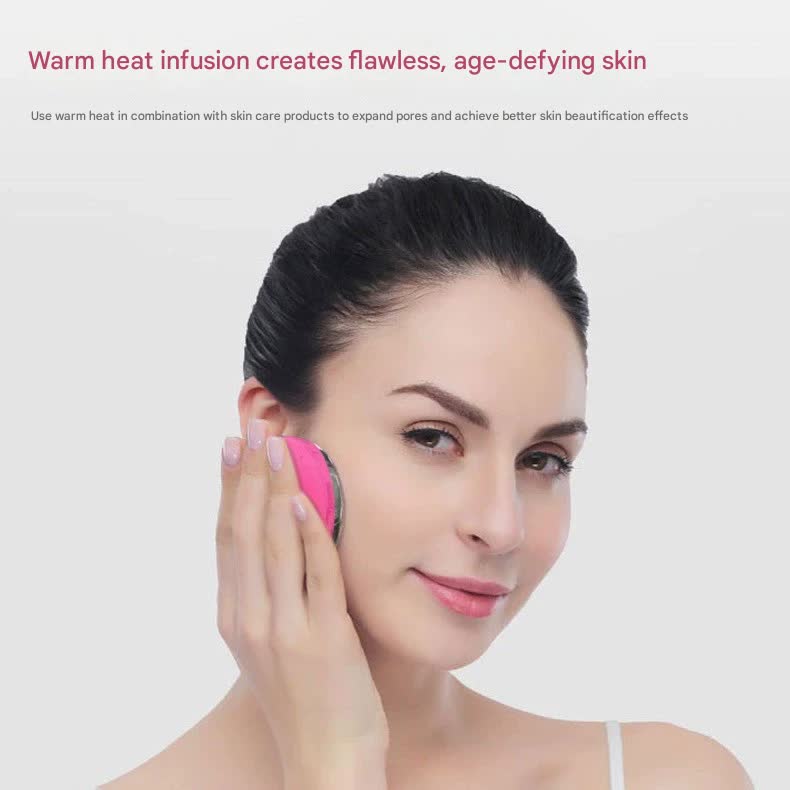 Multi-Spectrum LED Facial Cleansing & Massaging Device with Heat, Vibration & EMS(Blue)