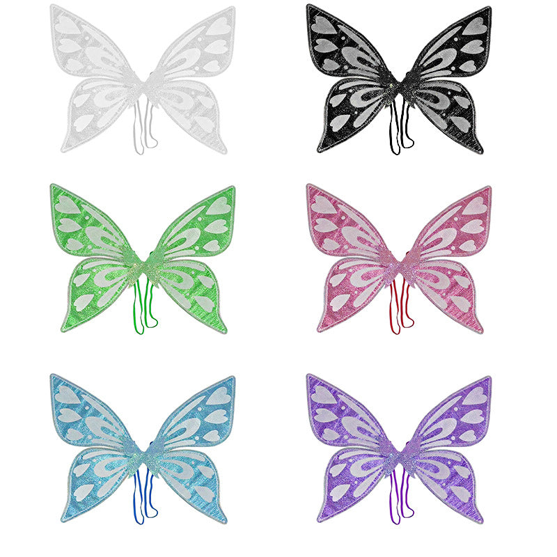Green Sparkling Fairy Wings - Lightweight Glitter Butterfly Costume Accessory for Kids & Adults