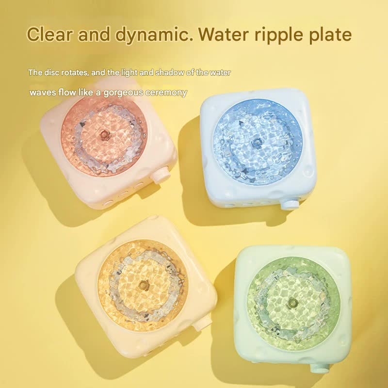 Cheese-Inspired Bluetooth Speaker with Water Ripple Aurora Projector Light - 3 Modes, Upgraded Bluetooth 5.4(pink)