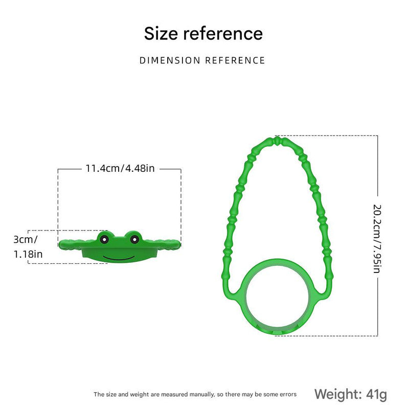 2 Pcs Green Frog Adorable Animal Silicone Cup Carrier - Portable Reusable Handle for Water Cup(cup not included)