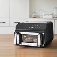 Devanti 10L Air Fryer Oven LCD Stainless Steel