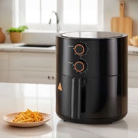 Devanti 4L Air Fryer Knob Control 1500W Black