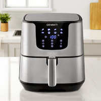 Devanti 7L Air Fryer Oven LCD Stainless Steel