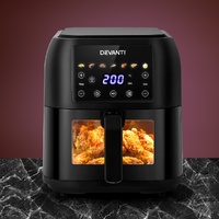 Devanti 8L Air Fryer Oven LCD Black