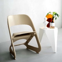 Artiss Set of 4 Stackable Plastic Dining Chairs - Beige