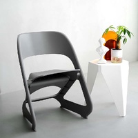 Artiss Set of 4 Stackable Plastic Dining Chairs - Grey