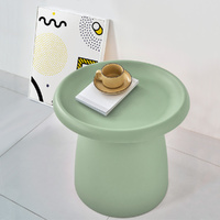 Artiss Round Coffee Table 52cm Plastic Green