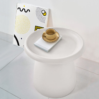 Artiss Round Coffee Table 52cm Plastic White