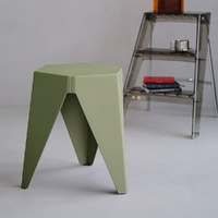 Artiss Puzzle Bar Stool Plastic Green (Set of 2)