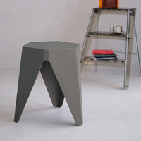 Artiss Puzzle Bar Stool Plastic Grey (Set of 2)