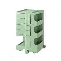 Artiss 5 Tier Storage Trolley Bedside Table Green