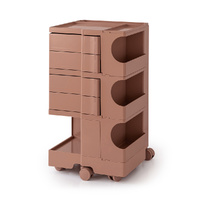 Artiss 5 Tier Storage Trolley Bedside Table Pink