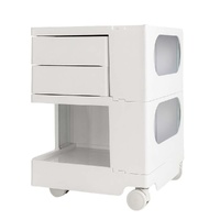 ArtissIn 3 Tier Storage Trolley Bedside Table White