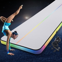 Everfit 6M Air Track Gymnastics Mat with Electric Pump Colourful
