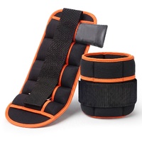 Everfit Adjustable Ankle Weights, 1 Pair (0.9-4.55Kg) Removable Sandbags for Women & Men, Wrist Weights & Leg Weights for Home Gym, Pilates, Walking, 